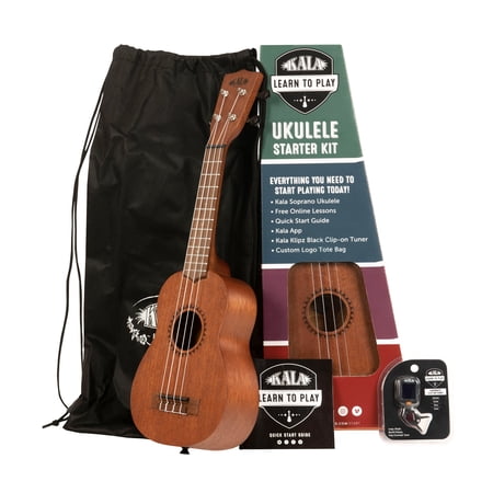 Kala Learn to Play Meranti Soprano Ukulele Starter Kit