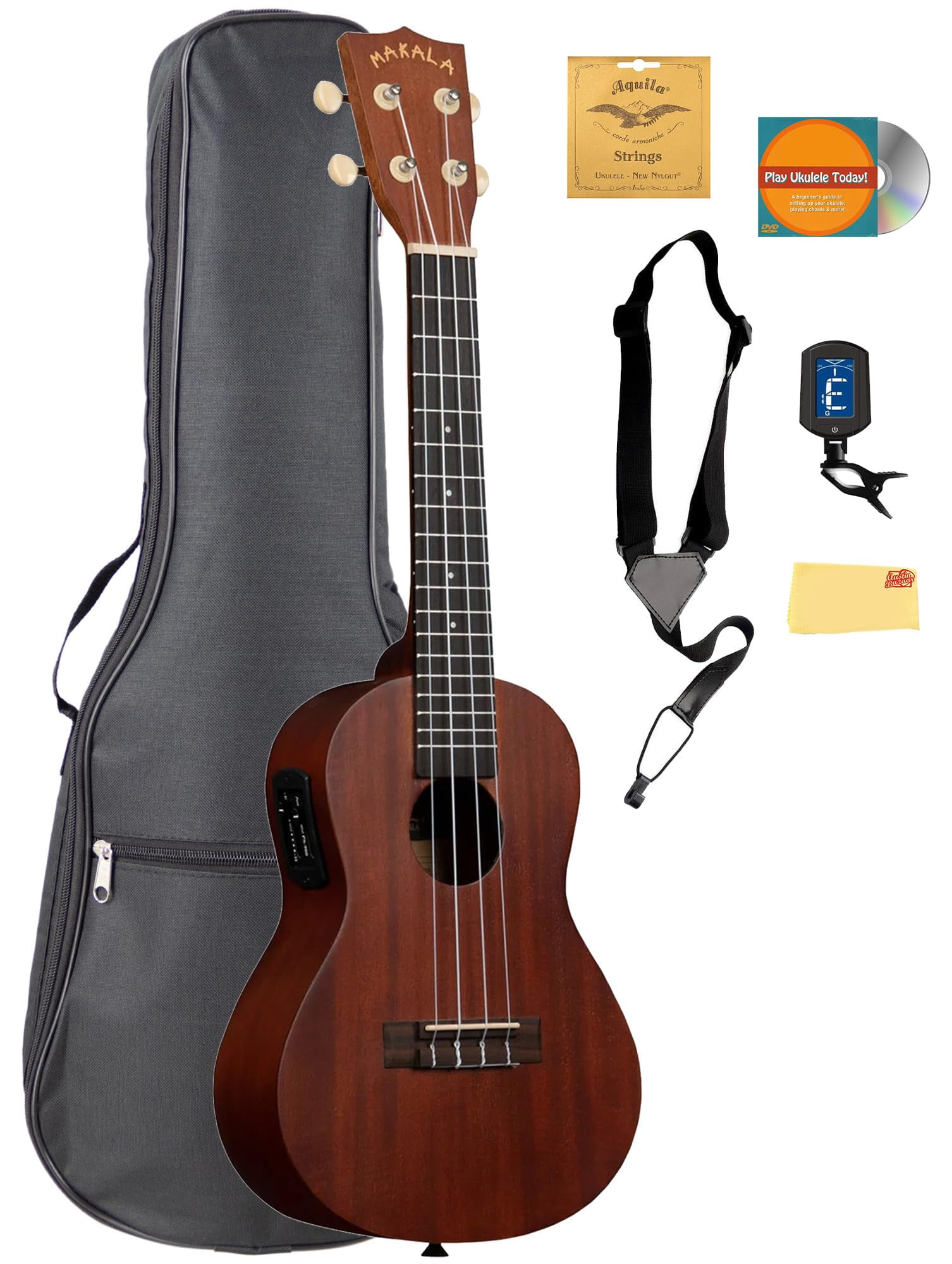 Kala MK-CE Makala Concert Acoustic-Electric Ukulele w/ Gig Bag