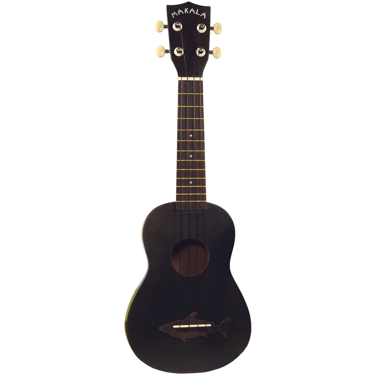 Kala MK-SS/BLK Makala Shark Soprano Ukulele (Black) One Size