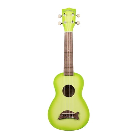 Kala Makala Dolphin Series Green Apple Burst Soprano Ukulele with Bag