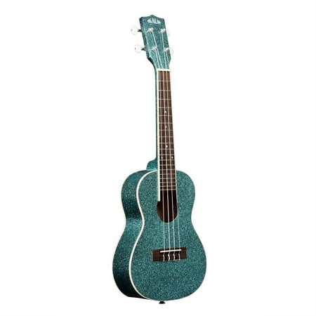 Kala Brand Music Co. Sparkle Rhapsody In Blue Gloss Concert Ukulele (KA-SPRK-AQUA)