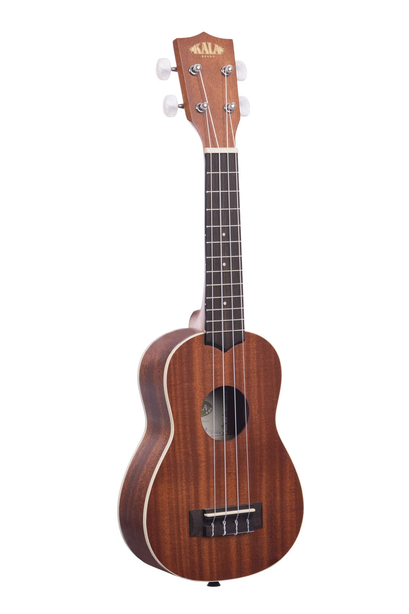 Kala Satin Mahogany Soprano Ukulele with White Binding (KA-S)