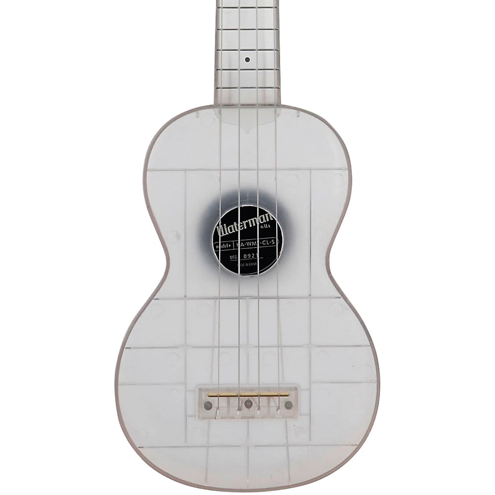 Kala Soprano Waterman Ukulele, Transparent Frosted Glass, 1 lb