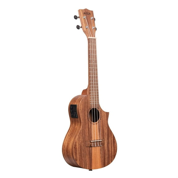 Kala Teakwood Tri-Top Concert Acoustic-Electric Ukulele, Brown