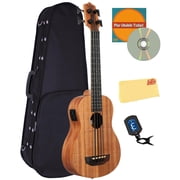 Kala UBASS-NOMAD-FS Nomad Acoustic-Electric U-Bass Bundle with Case, Tuner, Austin Bazaar Instructional DVD, and Polishing Cloth