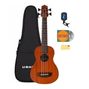 Kala U-BASS-NOMAD-FS Nomad Mahogany U-Bass Acoustic-Electric Ukulele Bass Bundle with Gig Bag, Tuner, Austin Bazaar Instructional DVD, and Polishing Cloth
