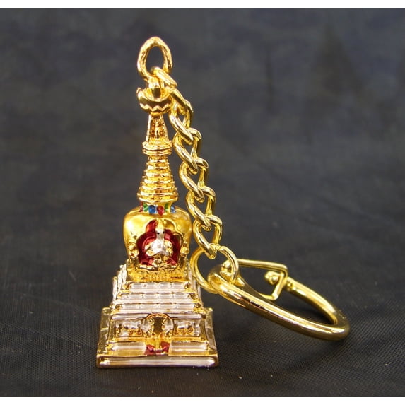 Kalachakra Stupa Keychain Amulet
