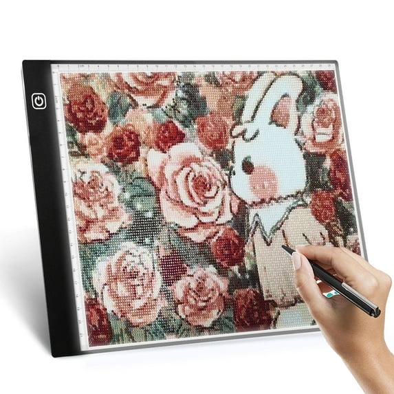 MONST A4 LED Light Pad for Diamond Painting & Tracing,USB Powered Light Box with 3 Adjustable Brightness Levels,Ultra-Thin Artcraft Light Board for Tattoo Transfer,Drawing,Sketching,Animation,Stencil