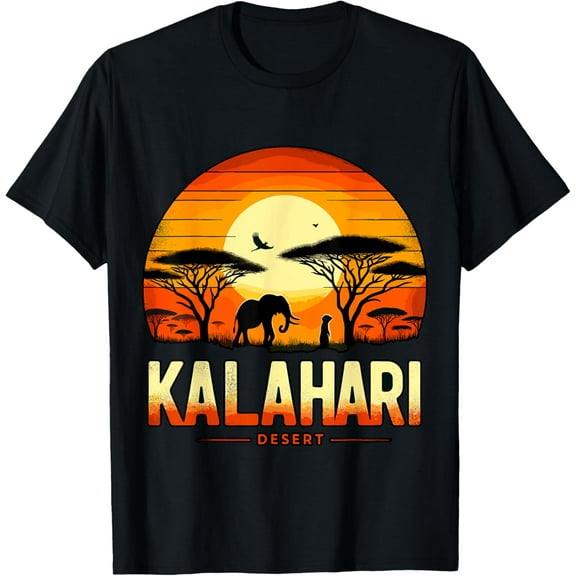 Kalahari Desert Africa Safari Elephant Sunset T-Shirt