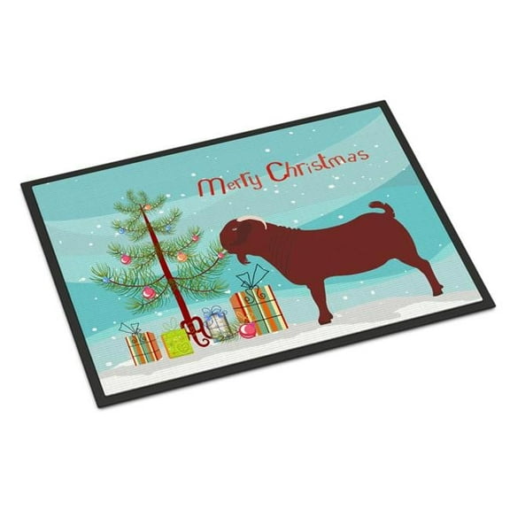 Kalahari Red Goat Christmas Indoor or Outdoor Mat - 18 x 27 in.