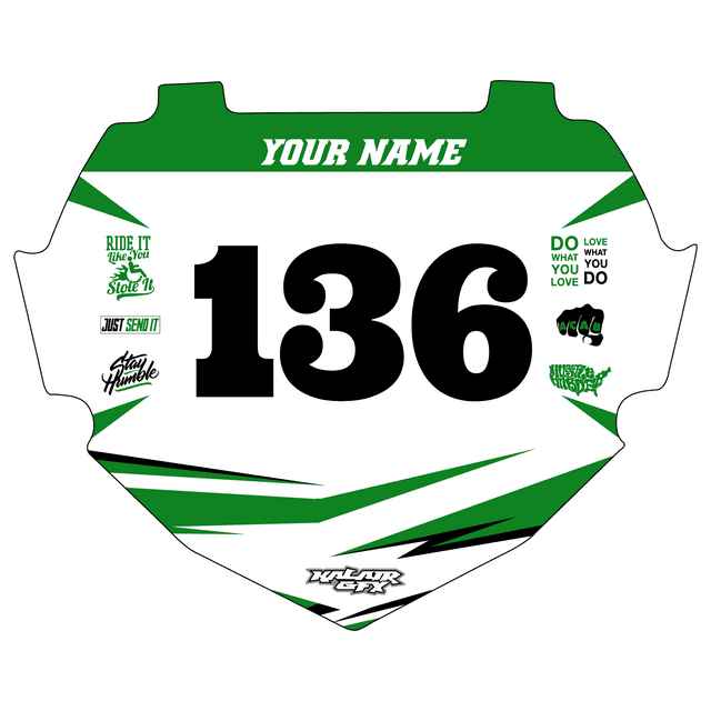 Kalair GFX Custom BMX Box Two Number Plate Decals - Personalize Your Racing Graphics with Your Name & Number, Multicolored Outstanding Designs, Fits Box Two Plates, Junior and Senior Sizes.