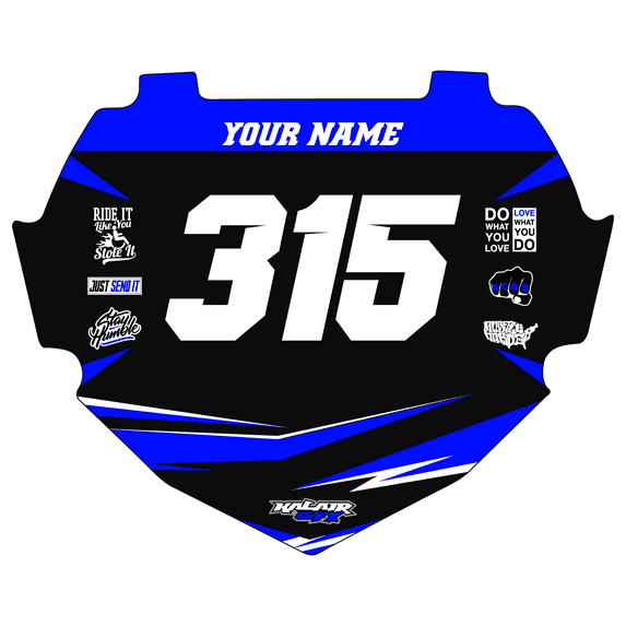 Kalair GFX Custom BMX Box Two Number Plate Decals - Personalize Your Racing Graphics with Your Name & Number, Multicolored Outstanding Designs, Fits Box Two Plates, Junior and Senior Sizes.