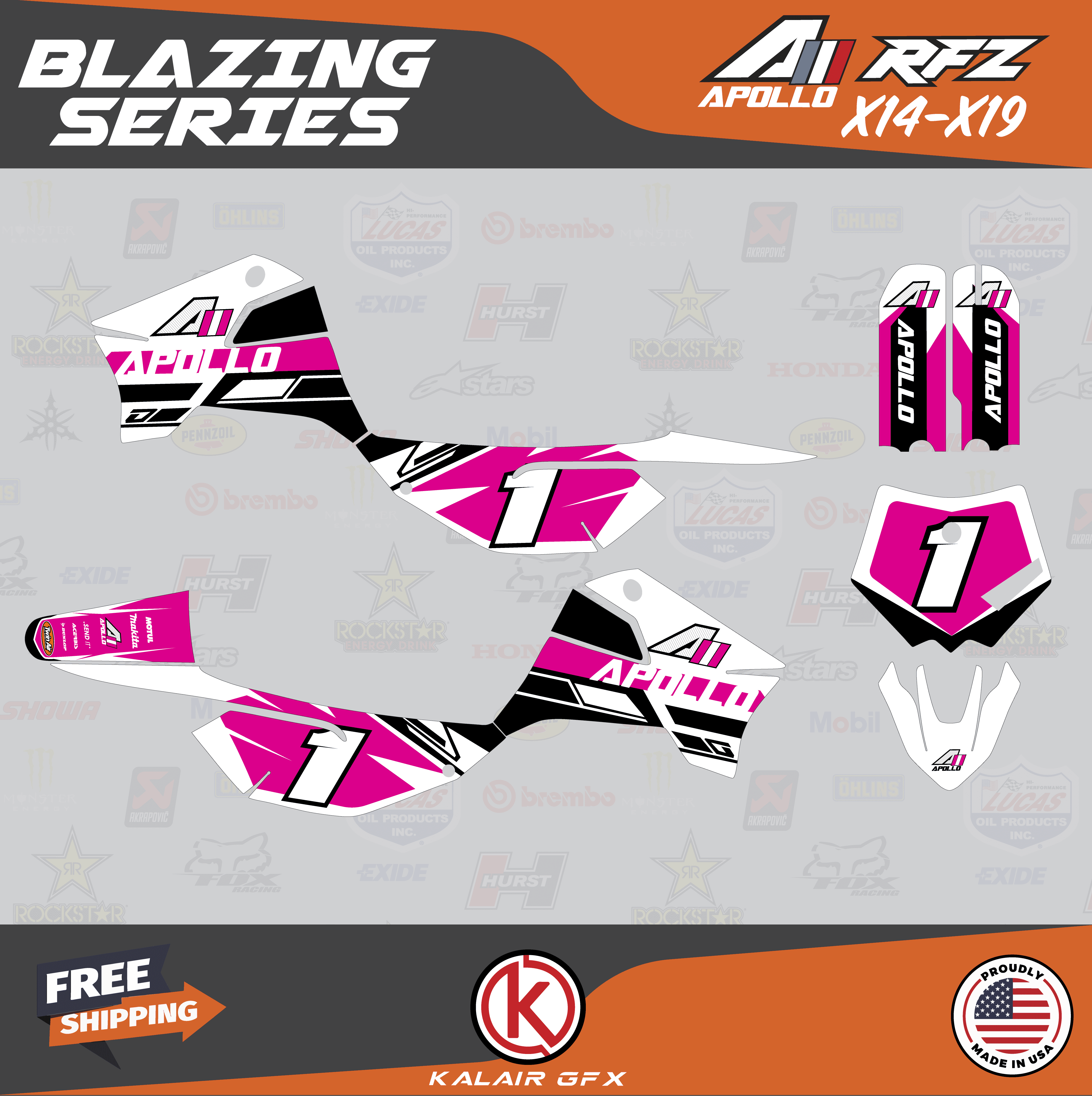 Kalair GFX Graphics Kit for Apollo RFZ X4-X6 X14-X19 (All Years ...