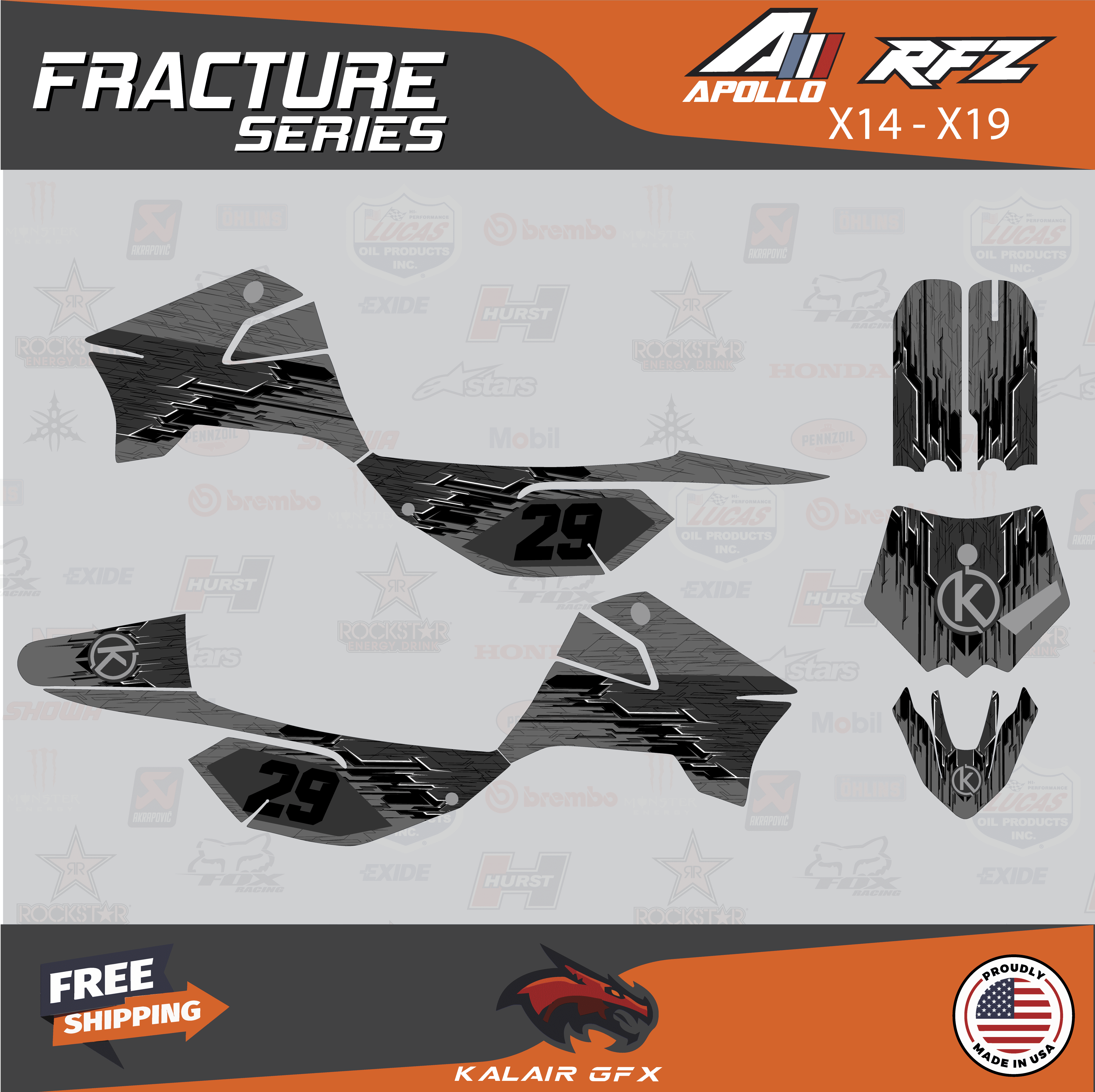Kalair GFX Graphics Kit for Apollo RFZ X4-X6 X14-X19 (All Years ...