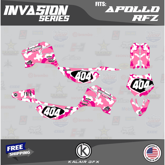 Kalair GFX Graphics Kit for Apollo RFZ X4-X6 X14-X19 (All Years) Invasion Series