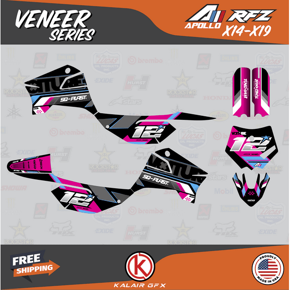 Kalair GFX Graphics Kit for Apollo RFZ X4-X6 X14-X19 (All Years) Veneer Series