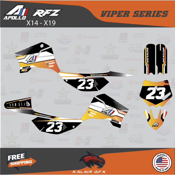 Kalair GFX Graphics Kit for Apollo RFZ X4-X6 X14-X19 (All Years) Viper Series