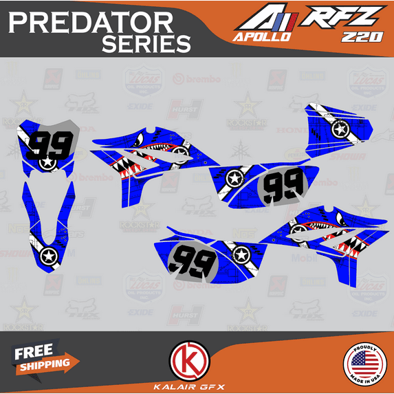 Kalair GFX Graphics Kit for Apollo RFZ Z20 Z40 (All Years) Predator Series
