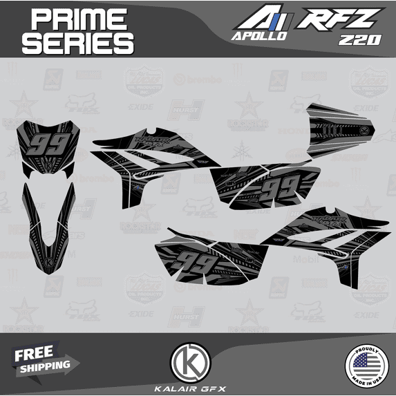 Kalair GFX Graphics Kit for Apollo RFZ Z20 Z40 (All Years) Prime Series