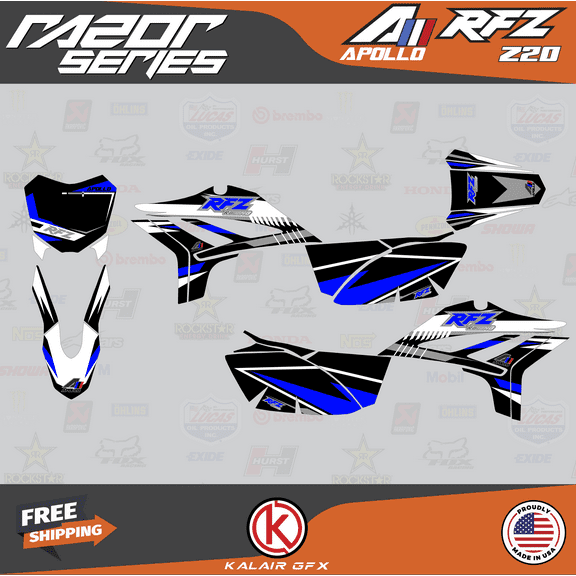 Kalair GFX Graphics Kit for Apollo RFZ Z20 Z40 (All Years) Razor Series
