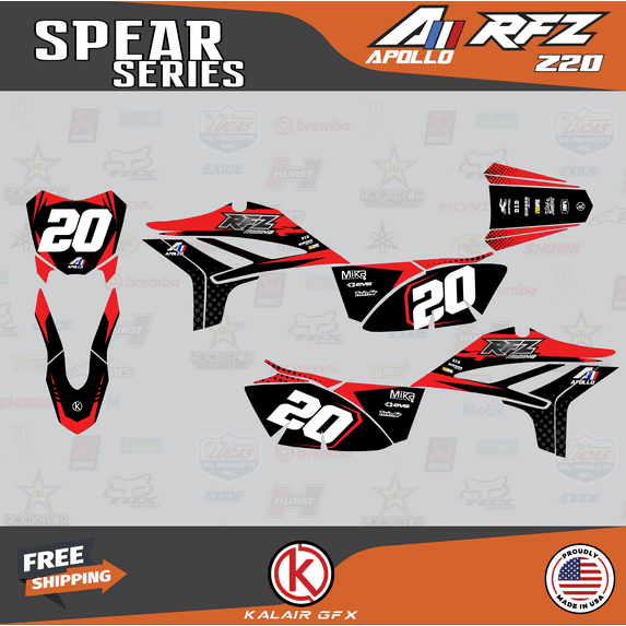 Kalair GFX Graphics Kit for Apollo RFZ Z20 Z40 (All Years) Spear Series