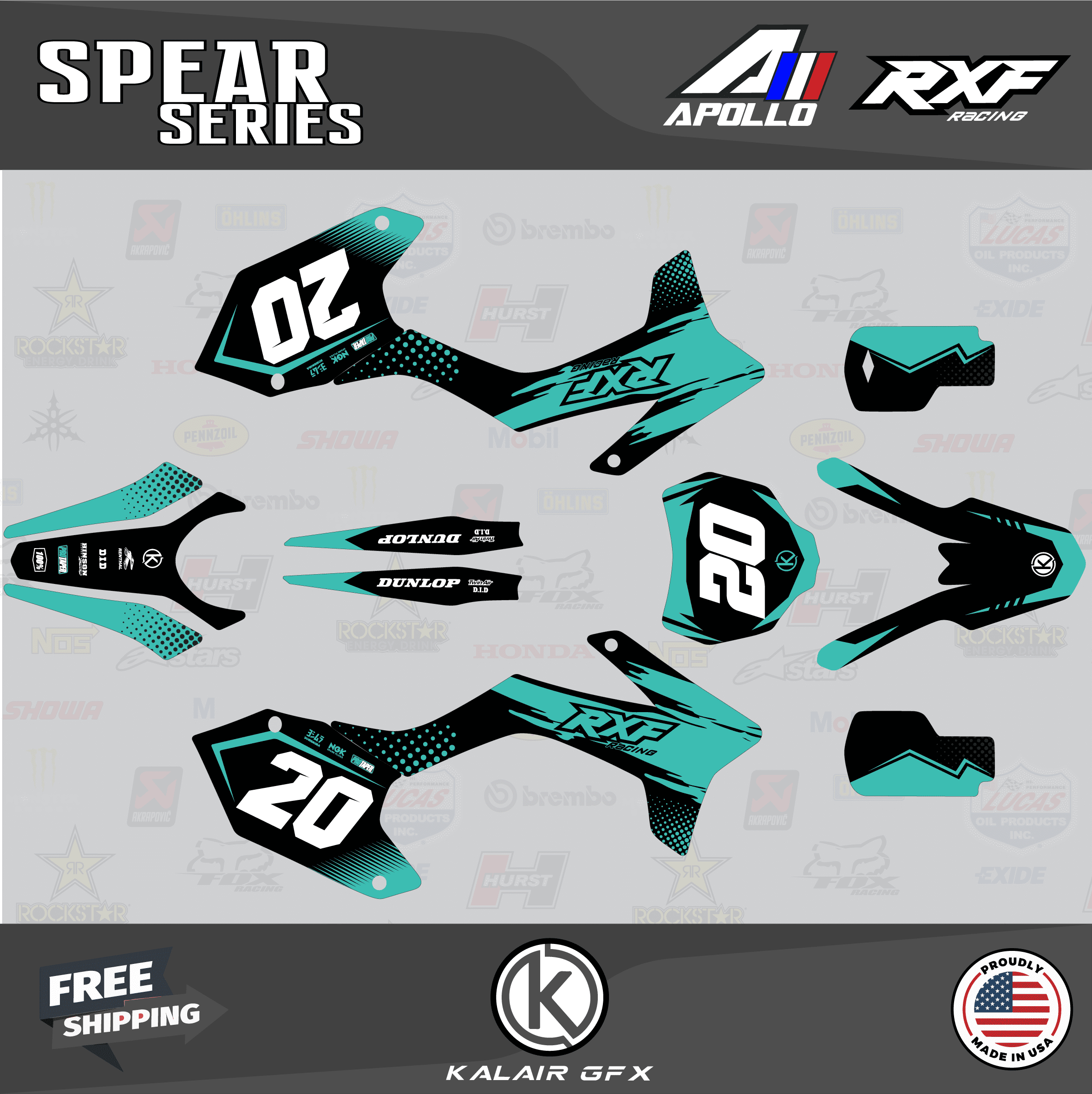 Kalair GFX Graphics Kit for Apollo RXF (All Years) Spear Series ...