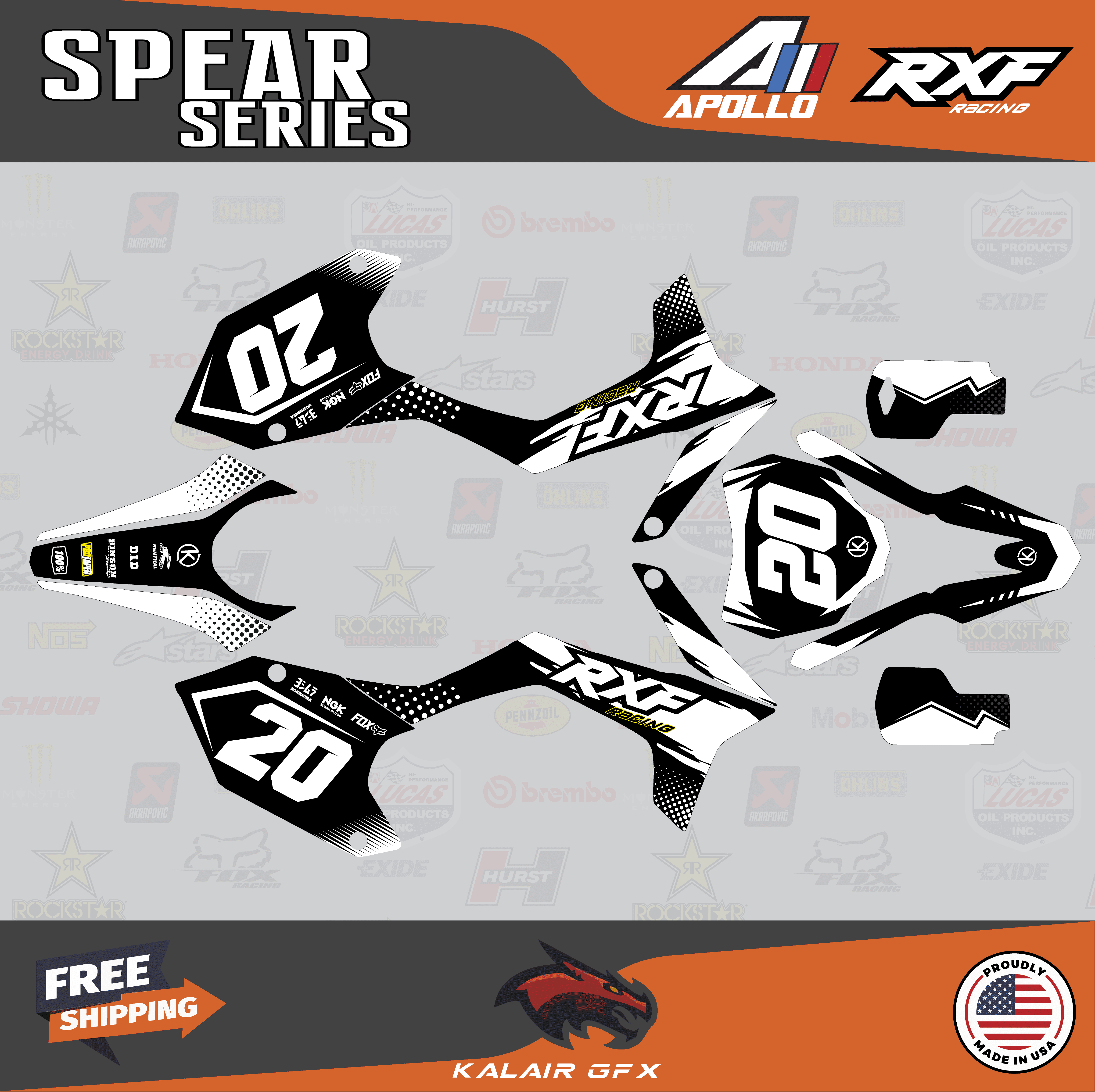 Kalair GFX Graphics Kit for Apollo RXF (All Years) Spear Series ...