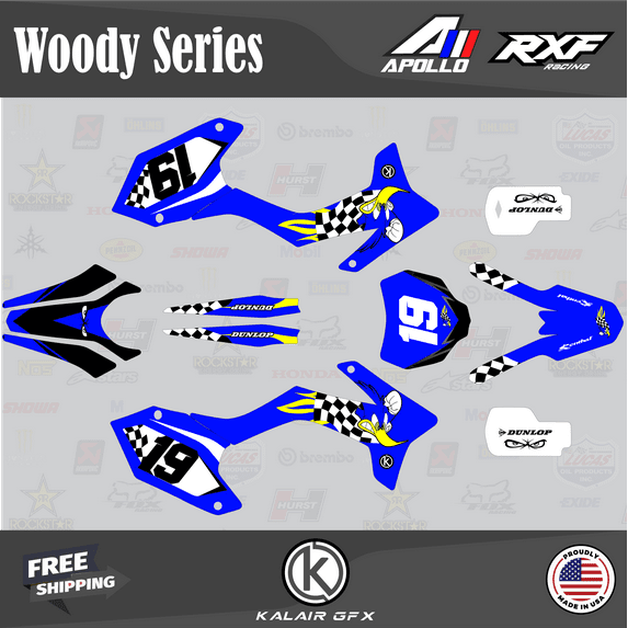 Kalair GFX Graphics Kit for Apollo RXF FREERIDE 150, 190 (All Years) Woody Series