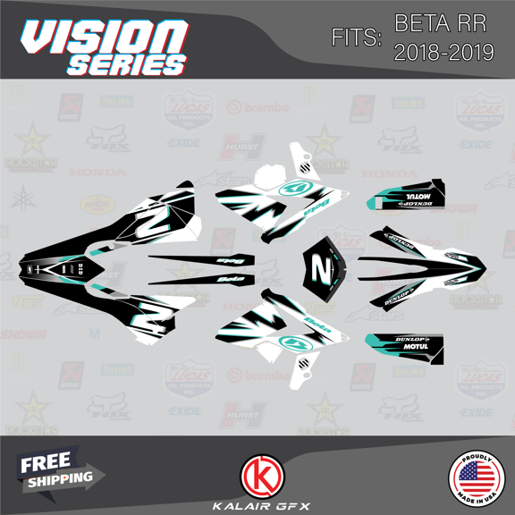 Kalair GFX Graphics Kit for Beta 2-STROKE 125RR, 250RR, 300RR, and Race Edition 350RR, 390RR, 430RR, 480RR Vision Series