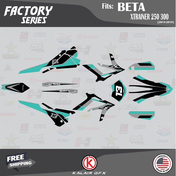 Kalair GFX Graphics Kit for Beta XTRAINER 250 and 300 (2015-2019) Factory Series