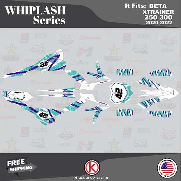 Kalair GFX Graphics Kit for Beta XTRAINER 250 and 300 (2020-2022) Whiplash Series