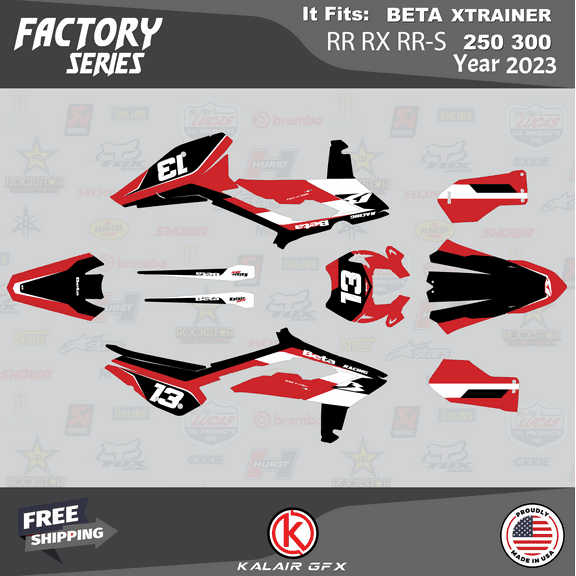 Kalair GFX Graphics Kit for Beta Xtrainer RR,RX,RR-S 250,300 (2023) Factory Series