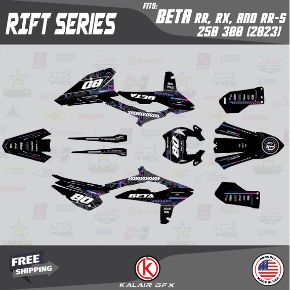 Kalair GFX Graphics Kit for Beta Xtrainer RR,RX,RR-S 250,300 (2023) Rift Series