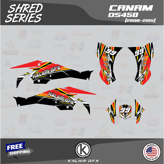 Kalair GFX Graphics Kit for Canam ATV DS450 (2008-2015) Shred Series