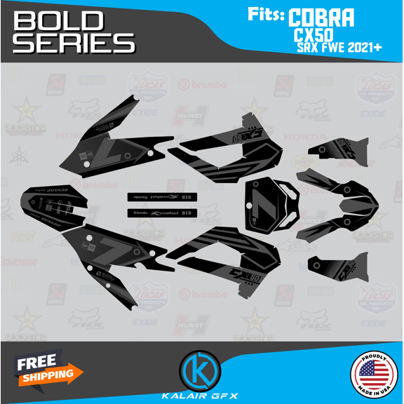 Kalair GFX Graphics Kit for Cobra CX50 SRX FWE (2021) Bold Series