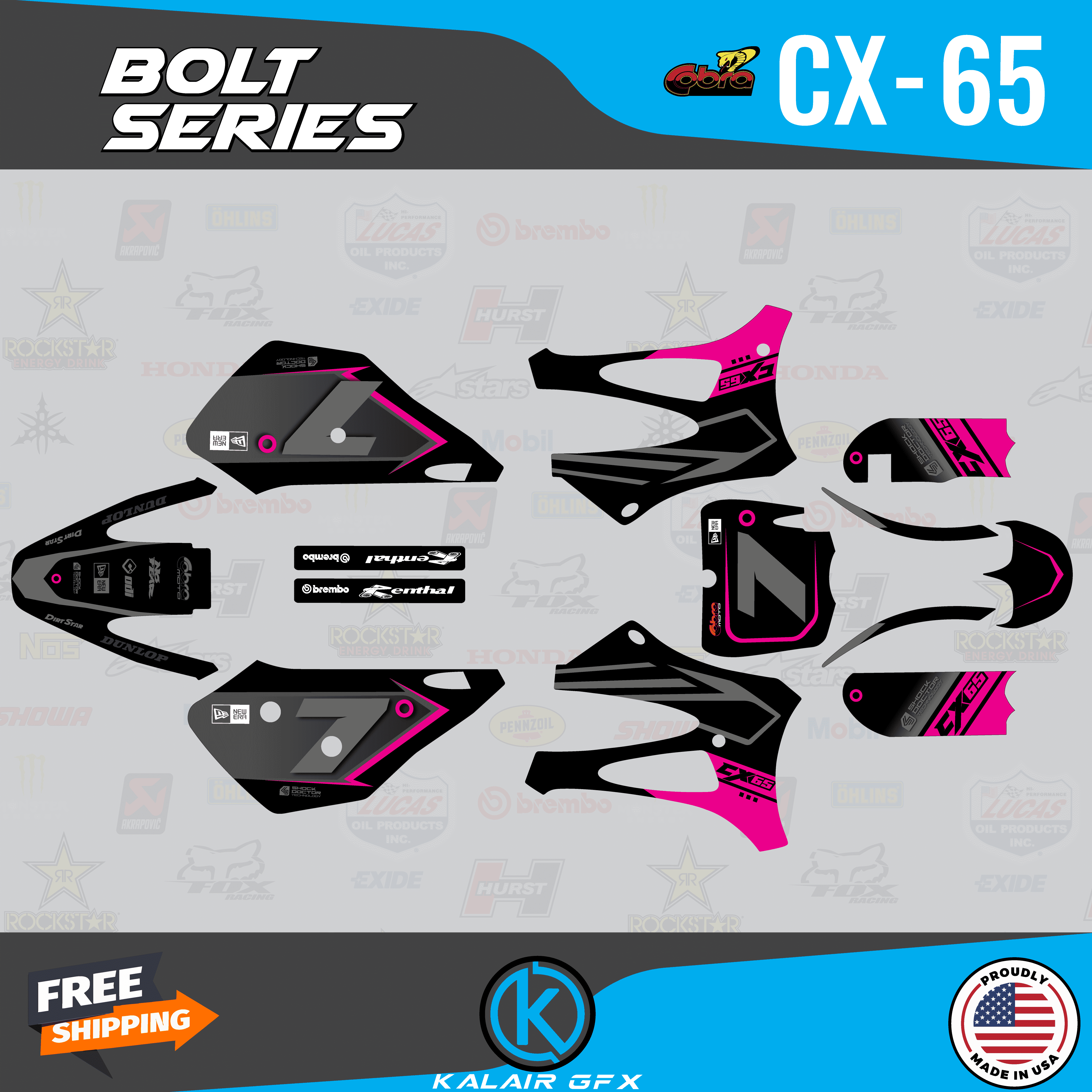 Kalair GFX Graphics Kit for Cobra CX65 (2010-2020) Bolt Series ...