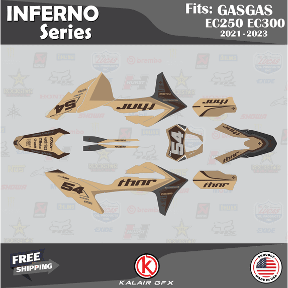 Kalair GFX Graphics Kit for GASGAS EC250 and EC300 (2021+) Inferno Series