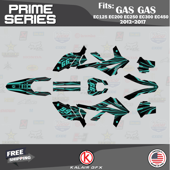 Kalair GFX Graphics Kit for Gasgas EC125 EC200 EC250 EC300 EC450 (2012-2017) Prime Series