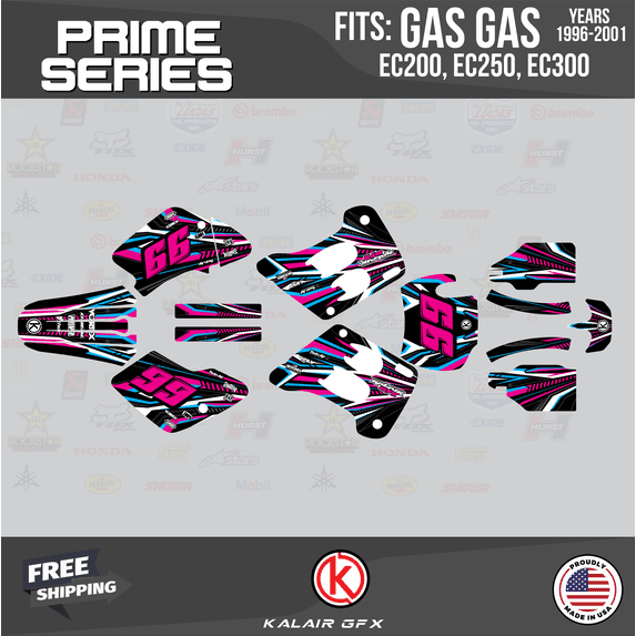 Kalair GFX Graphics Kit for Gasgas EC200, EC250 and EC300 (1996-2001) Prime Series