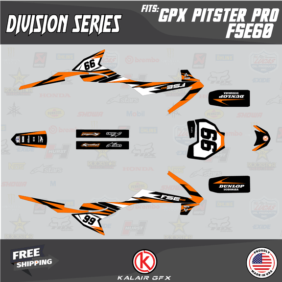Kalair GFX Graphics Kit for Gpx PITSTER PRO FSE60 (All Years) Division Series