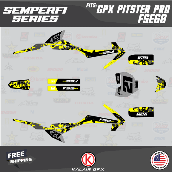 Kalair GFX Graphics Kit for Gpx PITSTER PRO FSE60 (All Years) Semperfi Series