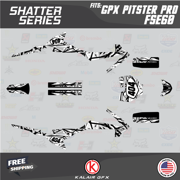 Kalair GFX Graphics Kit for Gpx PITSTER PRO FSE60 (All Years) Shatter Series