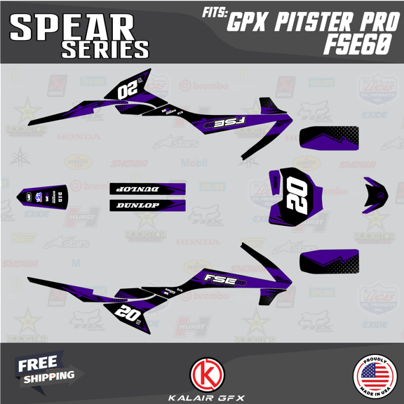 Kalair GFX Graphics Kit for Gpx PITSTER PRO FSE60 (All Years) Spear Series