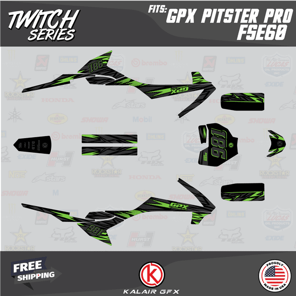Kalair GFX Graphics Kit for Gpx PITSTER PRO FSE60 (All Years) Twitch Series