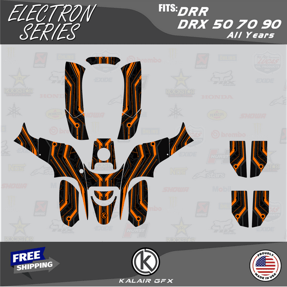 Kalair GFX Graphics Kit for Honda ATV DRR DRX50 DRX70 DRX90 (All Years) Electron Series