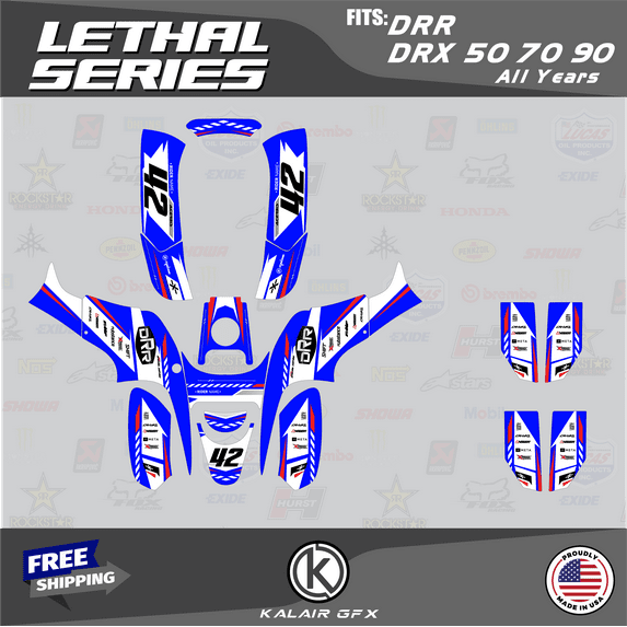 Kalair GFX Graphics Kit for Honda ATV DRR DRX50 DRX70 DRX90 (All Years) Lethal Series