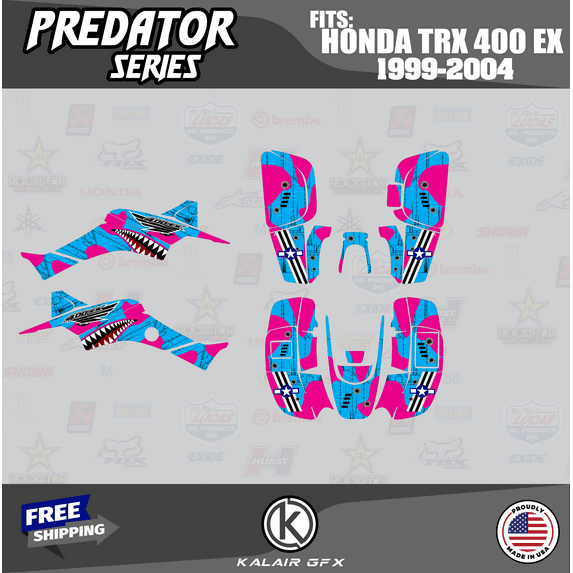 Kalair GFX Graphics Kit for Honda ATV TRX 400EX (1999-2004) Predator Series