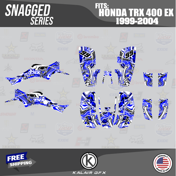 Kalair GFX Graphics Kit for Honda ATV TRX 400EX (1999-2004) Snagged Series