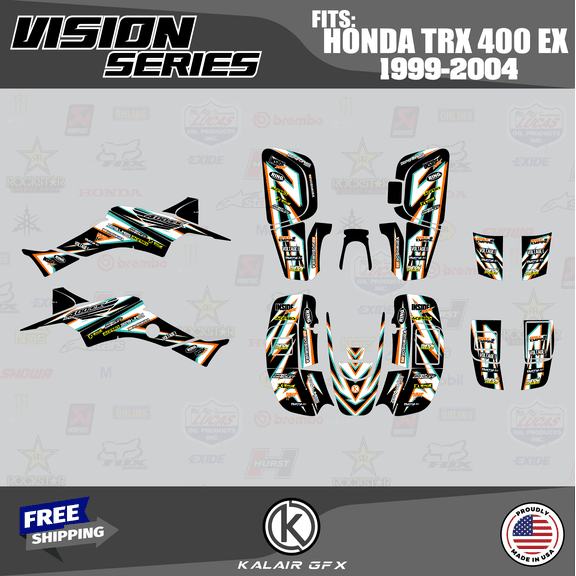 Kalair GFX Graphics Kit for Honda ATV TRX 400EX (1999-2004) Vision Series