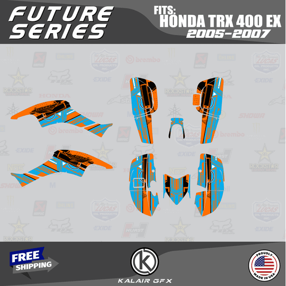 Kalair GFX Graphics Kit for Honda ATV TRX 400EX (2005-2007) Future Series